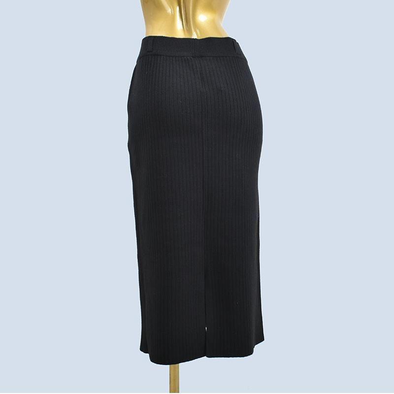 Multiple Items Slit Sheath Skirt Skirt Fall and Winter Women's Mid-Length Skirt Knitting Popular Wool Skirt Straight-leg