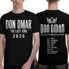 Don Omar The Last King Tour 2026 Unisex Unisexs T-Shirts Outfit Cooles T-Shirt T-Shirts Reine Baumwolle Neuankunft Kleidung