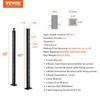 Cable Railing Post 42x1x2in 30° Angled Hole Stair Railing Post Black 1Pc