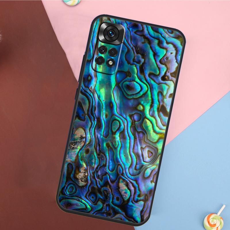 Abalone Sea Shell Texture Cover For Xiaomi Redmi Note 13 14 Pro 12 11 9 10 9S 10S 11S 12S Redmi 14C 10C 12C 13C Case