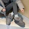 Strap thick-soled heightening snow boots women's fleece warm Northeast large cotton boots fluffy short boots