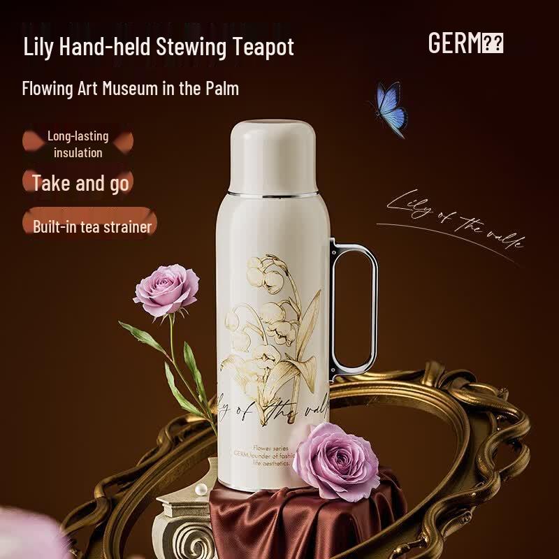 Портативный термос Germ Lily of the Valley с ситечком для чая