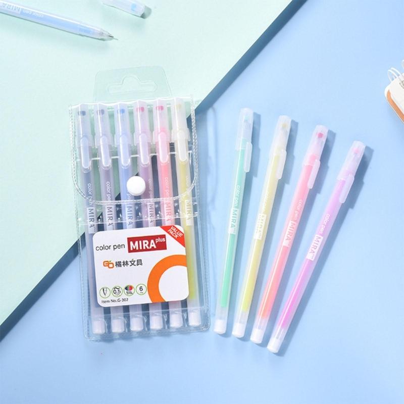 6/10/12 Pcs Neutral Pen Multicolour Gel Pen Set 0.5mm Writing Pen Gift Pen Journaling Pen Painting Pen Gel Ink Pen