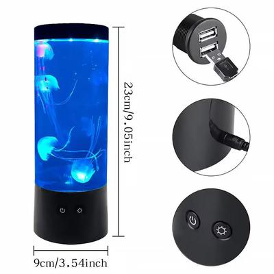9-Inch LED Jellyfish Lamp - Colorful Home Decor Night Light