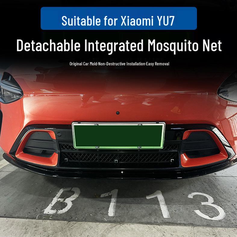 Xiaomi Yu7 Insect Net: Front Bumper Radiator Dust Cover & Grille Protector for 26 Models Glossy Black