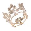 Baroque Bridal Tiara Crown Pearl Rhinestone Round Princess Crown Wedding Accessories Jewelry