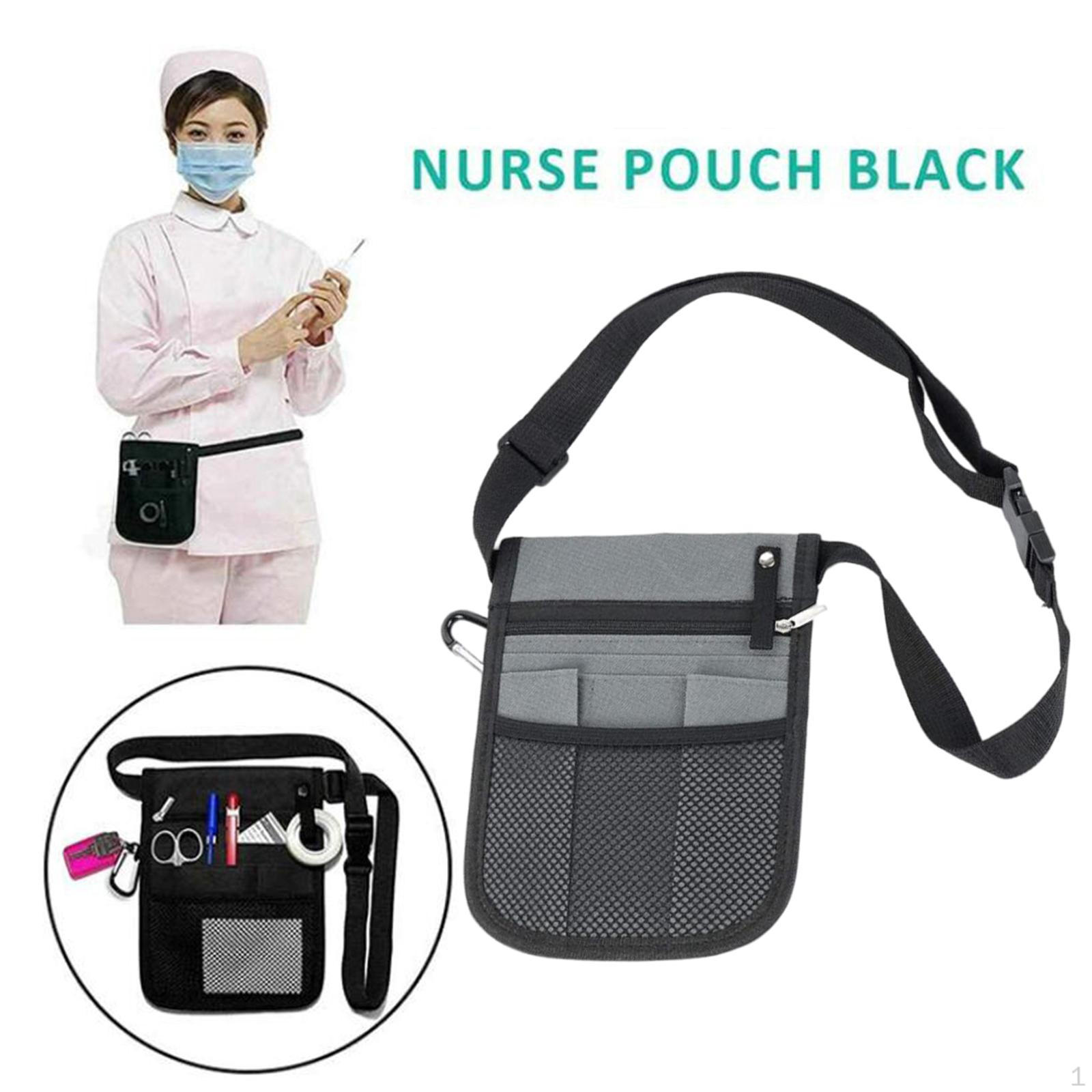 

Nursing Waist Bag Pouch Fanny Pack Durable Oxford Fabric Bandage Scissors Organizer Pocket Utility 6