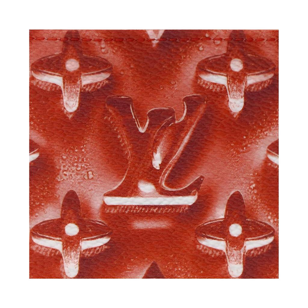 Louis Vuitton Ice Cube Shaped Monogram Coated Canvas Passport Holder Women accessories Pomegranate-Red M28595