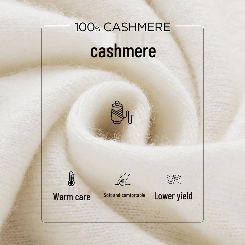 Women's Cashmere Heart-Pattern Round Neck Sweater