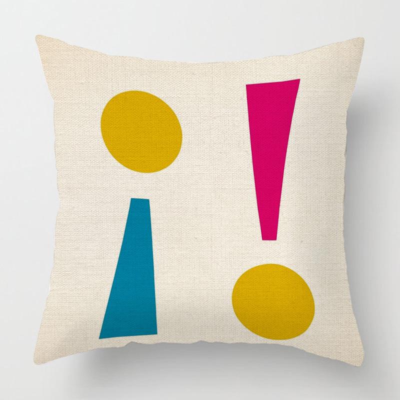 Home Decor Geometric Pattern Decorative Digital Print Pattern Cushion Cover Suitable For Sofa Bedroom Car Pillow Cover
