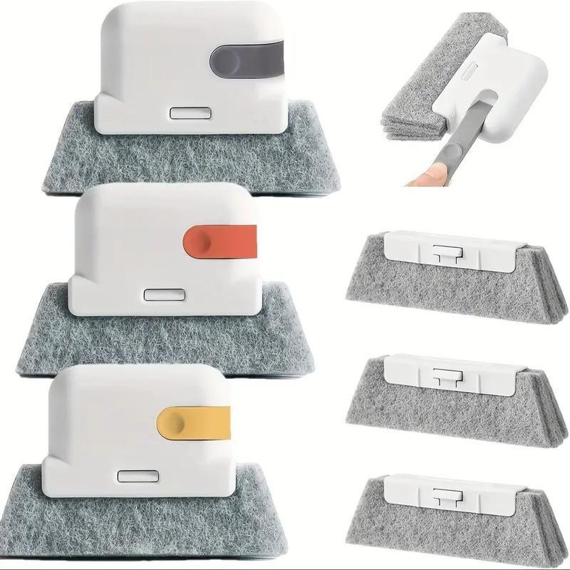 

3pcs Versatile Handheld Cleaning Brush Suitable for Windows And Kitchens - Features Easy-to-Use Grooves And Crevice Tools, A Reu