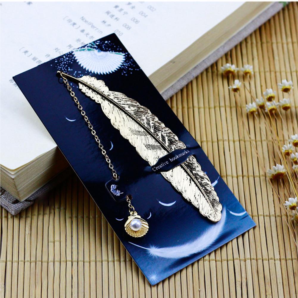 Cute Cartoon Bookmark Design of Metal Feather Bookmarks Promotional Gift