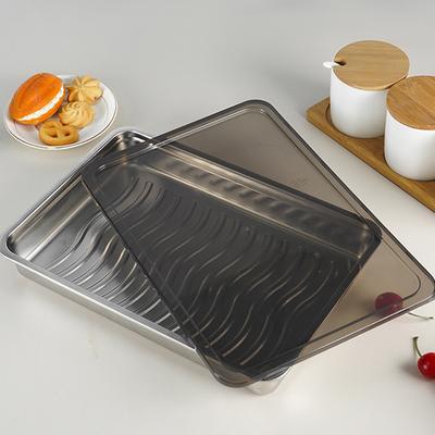 1 st Rostfri dumplingbricka, kylskåp, färskhållningslåda, förseglad förvaringslåda, specialbricka för matfrysning, non stick wi