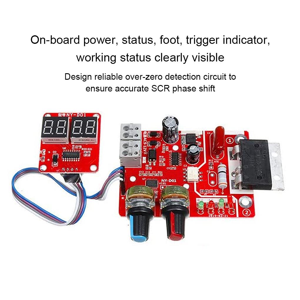 Digital Welder Machine Controller Replacement Single Pulse Ammeter Welding Control Panel Circuit Board DIY Spare Parts