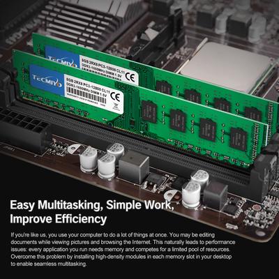 Super 8GB Desktop RAM DDR3 DDR3L 1600MHz 1333MHz PC3-12800U PC3-10600U 4GB DIMM Intel AMD 1.5V 1.35V 2RX8 Non-ECC Memory - Green