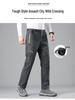 Men's Plus Velvet Winter Ski Pants - Windproof, Waterproof, Wear-Resistant, Warm for Hiking, Fishing, and Mountaineering.