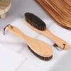 Soft Horse Hair Brush with Wooden Handle Anti-Static Shoe Polish Cleaning Care Brush for Laundry