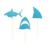 24pcs/set Fashion Shark Shape Cupcake Insert Cards with Toothpick Wedding Birthday Party Gifts Cake Decorations