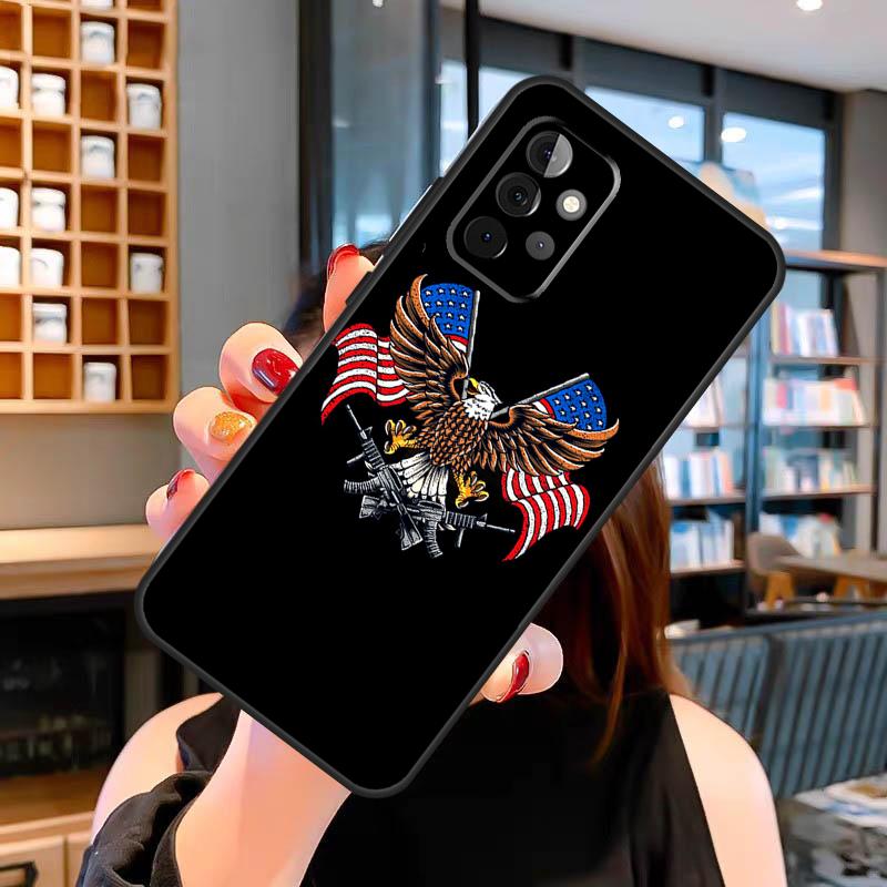 American USA Flag Eagle Case For Samsung Galaxy A13 A36 A56 A23 A52 A32 A12 A54 A34 A14 A16 A26 A33 A53 A15 A35 A55