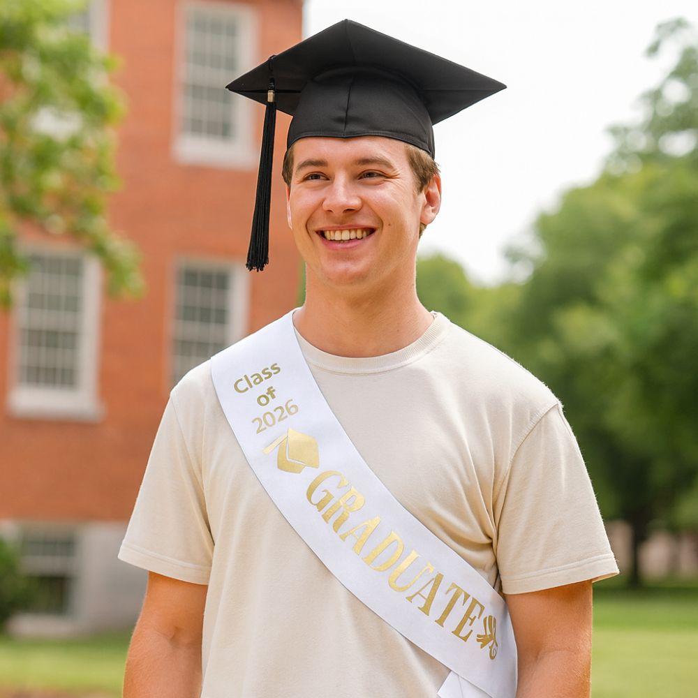Class of 2026 Graduation Sash Belts Glitter Bachelor Sash Etiquette Belt Academic Commencement
