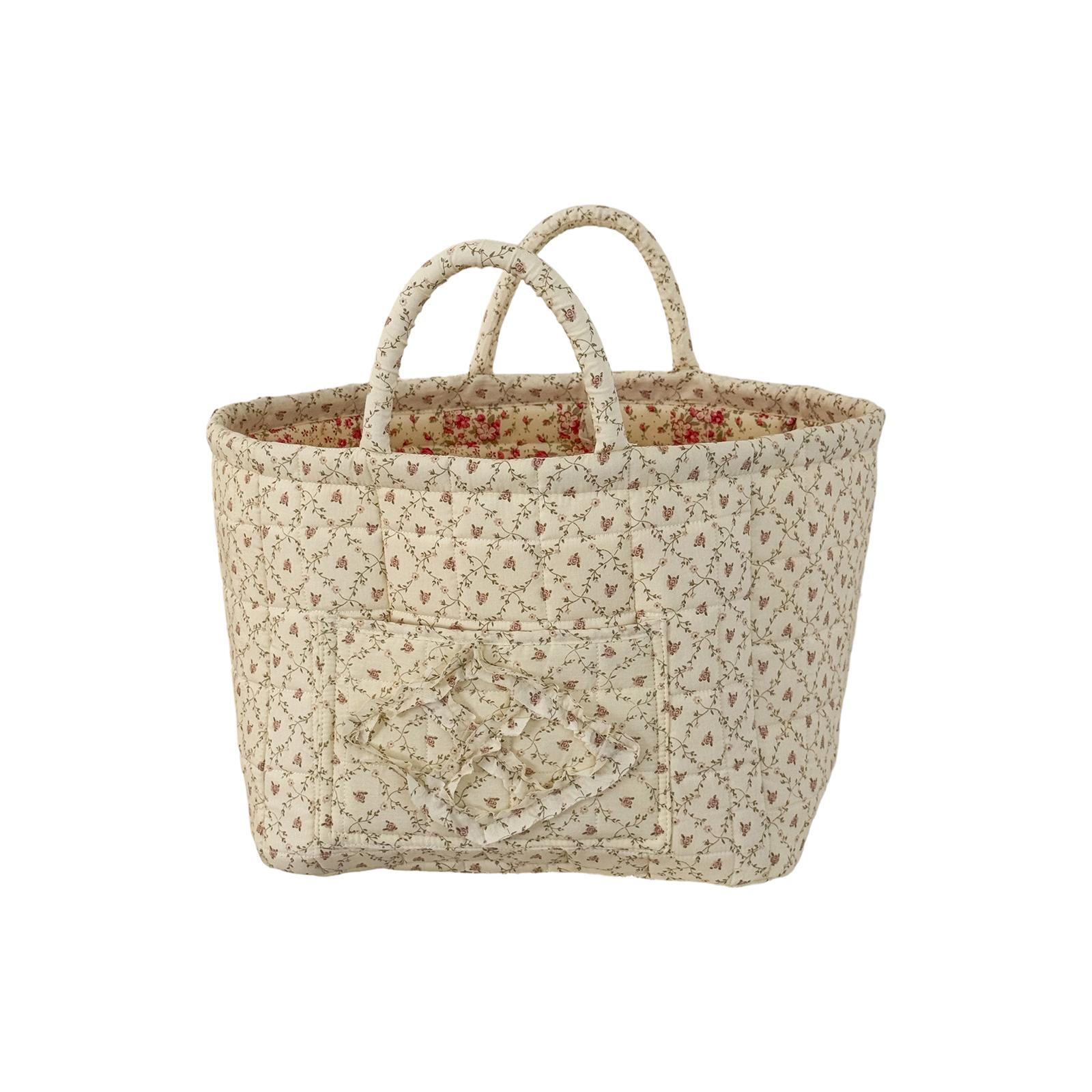 Floral Pattern Laundry Basket - Lightweight Foldable Laundry Basket With Handle A Sweet And Storage Box For The Bedroom Bathroom And Dorm Room One Size 1480₽