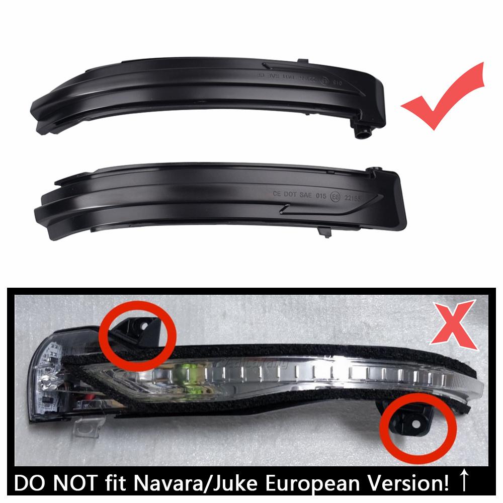For Nissan X-Trail T32 Qashqai J11 Murano Z52 Navara NP300 Pathfinder LED Dynamic Turn Signal Light Rear Mirror Indicator