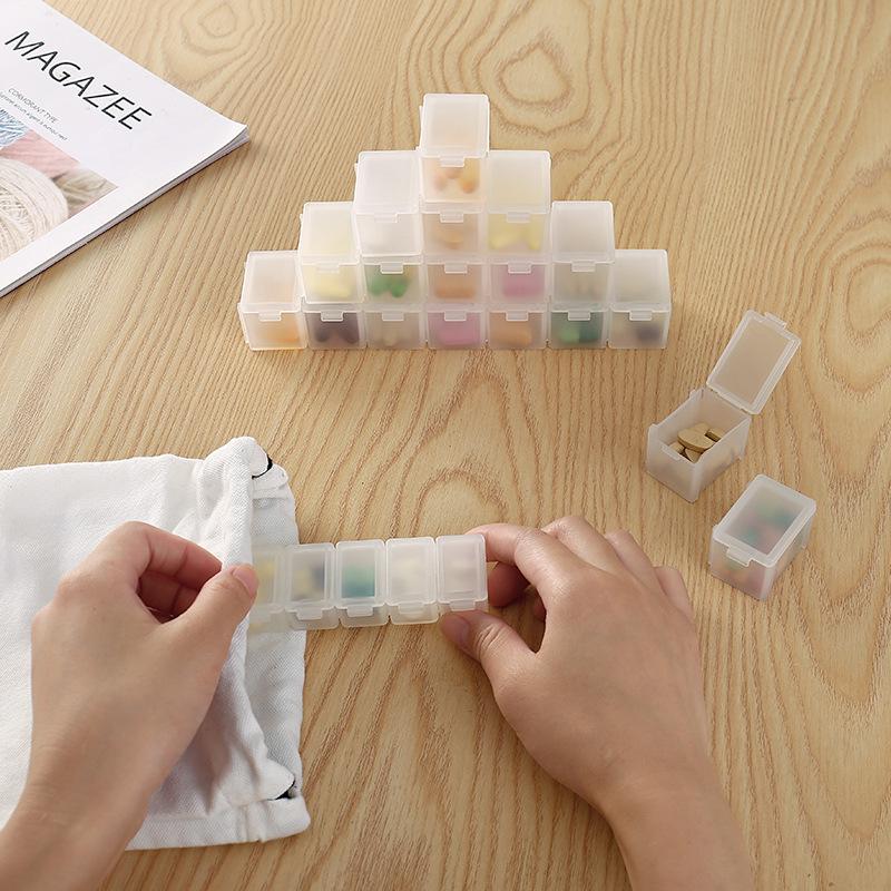 Compact 7-Day Detachable Pill Organizer - Large Capacity, Portable Travel Box