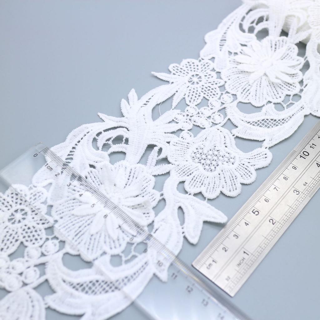 Clothing Three-Dimensional Hollow Double-Layer Embroidery Lace Milk Silk, White Lace Home Accessories Diy Accessories