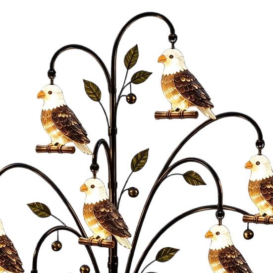 Solar Garden Bird Stakes Outdoor Pathway Light, Bird-shaped Stump Decorative Stake with Warm Powered Yard Decorations LED Lights, Waterproof