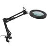 10X Magnifying Lamp with Clamp Black Adjustable Swivel Arm 3 Colors Mode USB 5V Stepless Dimming Aluminum Alloy Desk