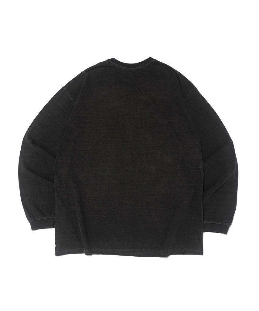 CARGOBROS FOR WOMAN Pigment Ribbed Oversized Long Sleeve T-Shirt (Charcoal)