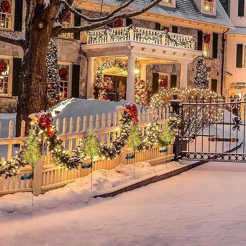 Christmas Tree Pathway Solar Lights Solar Christmas Tree Stake Lights Garden Decor 2x Solar Christmas Tree Solar Christmas Tree