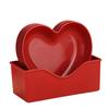5/10Pcs Creative Love Fruit Plate Heart-shaped Nut Love Plate Red Love Plate  Home Party Use