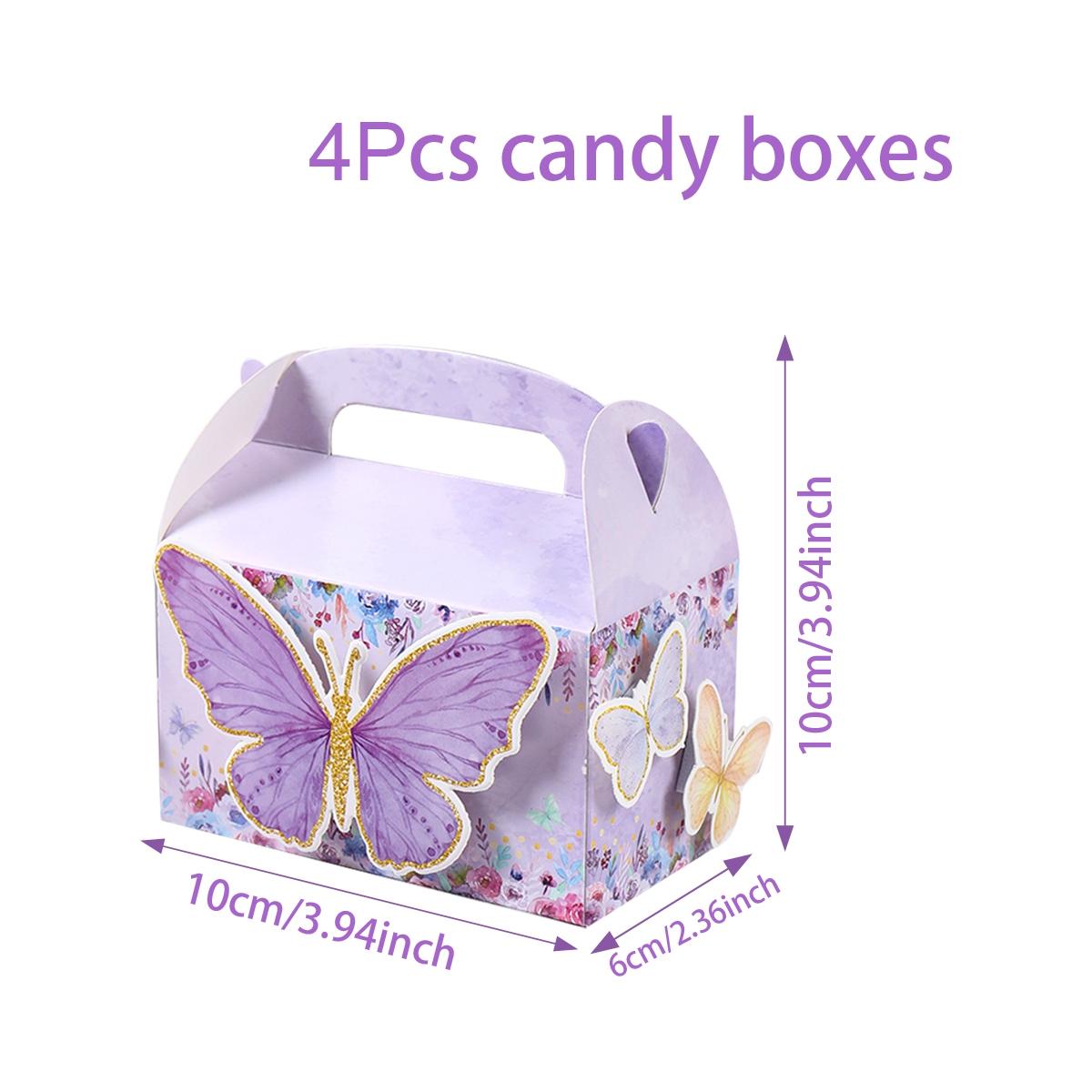 

Butterfly Party Suitcase Candy Gifts Bags Biscuit Packing Bag Happy Birthday Party Decor Kids Baby Shower Girl ButterflySupplies Other