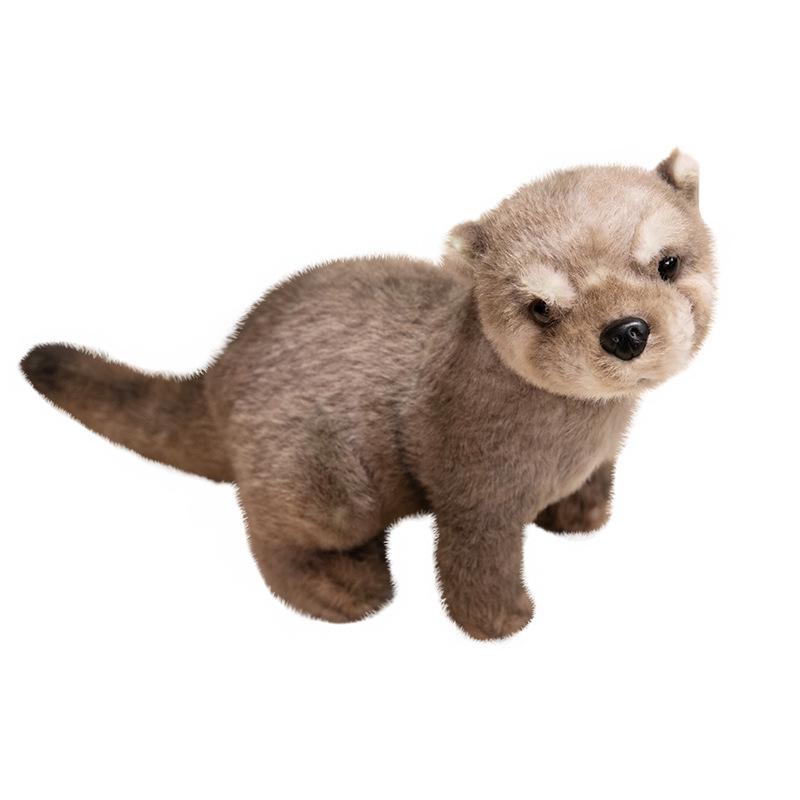 Simulation  Otter Plush Cute Creative Lifelke Stuffed Sitting Doll Zoo Souvenir Birthday Gifts about 38cm коричневый