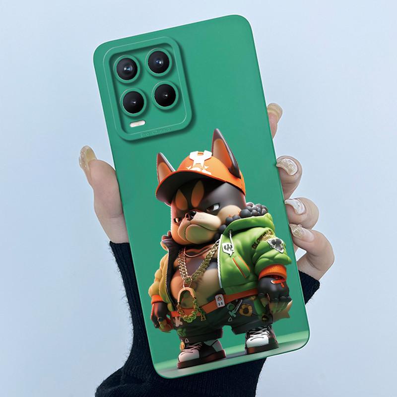 Phone Case For Realme 8 Pro 8i 8S 4G 5G Case Lovely Cartoon Flower Liquid Silicone Soft Shockproof Back Cover For Realme8 Bumper