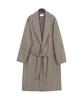 Prairie Light Merino Wool Oversized Robe Long Coat (Beige)
