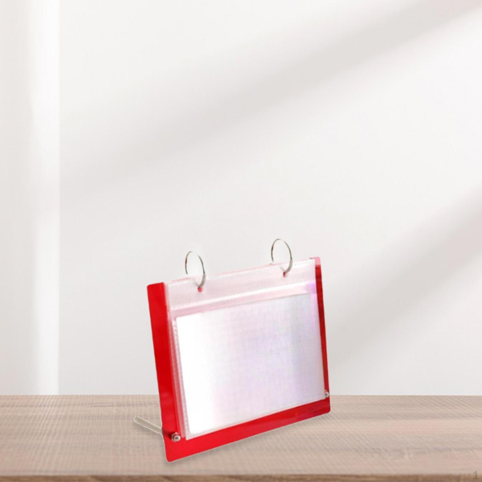 

Акриловый настольный фотоальбом календарь перекидная рамка клипса для фотографий офисные столы домашний декор орнамент Red Frame