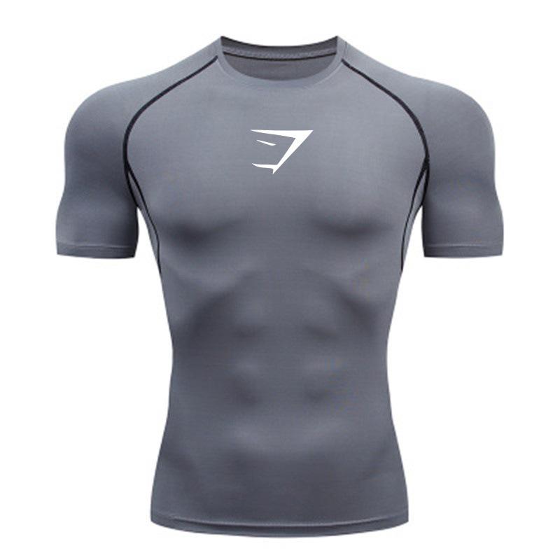 Y2Ktemu Men’s Quick-Dry Shark Gym Bodysuit: Short & Long Sleeve Options