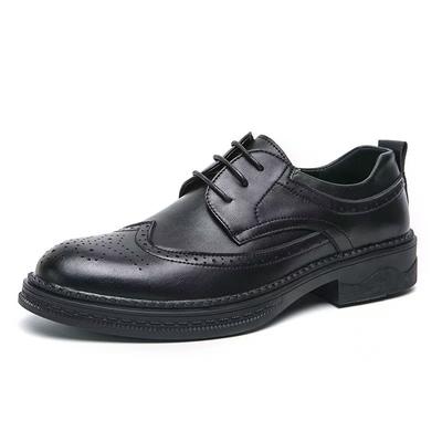 Fashion Spring Autumn New Designer Dress Shoes for Men Fashion Casual Solid Color Leather Shoes Male Lace Hallow Brogue Shoe Man