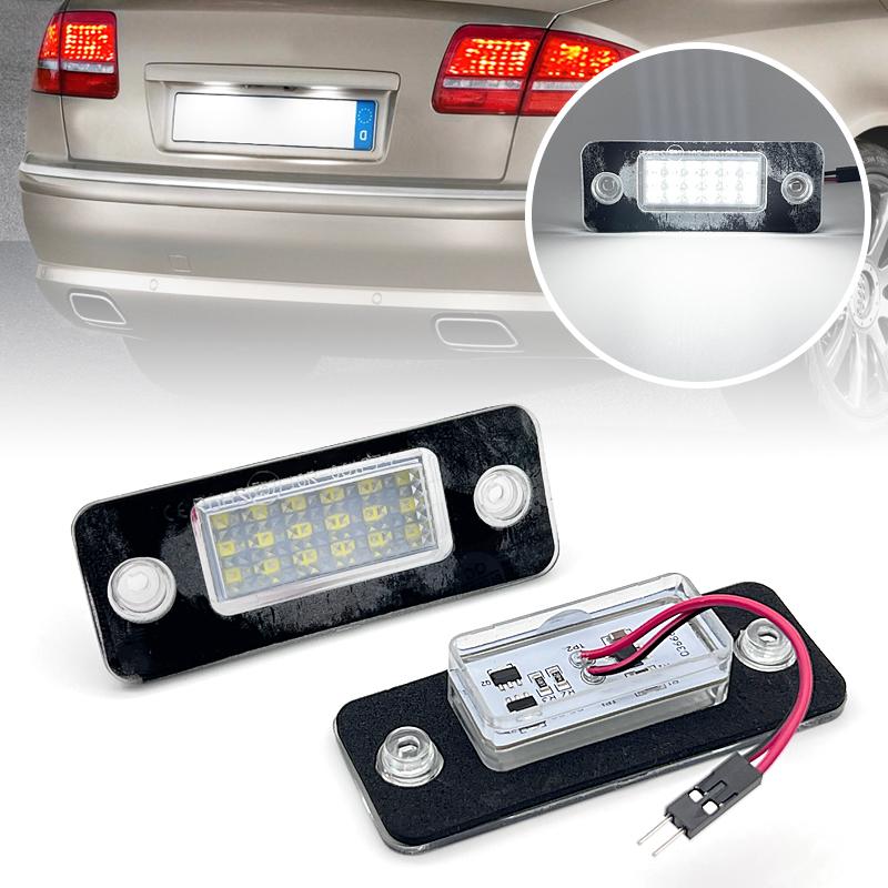 For Audi C72Pcs LED Number License Plate Light For Audi A8 S8 Quattro D3 4E2 4E8 2002-2010 Replace OEM 4E0943021