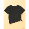 European sizes A Seasonal T-Shirt Suitable for Outdoor Activities, Featuring a Cute And Creative Ice Cream Cone Print with a Bow