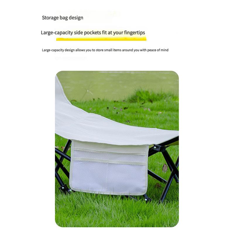 Adjustable Recliner Portable Camping Chair Outdoor Beach Fishing Chair Steel Frame Lightweight Folding Stool