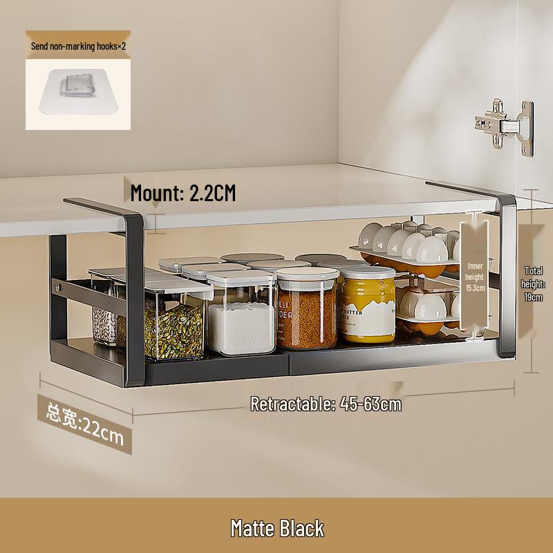 Retractable Hanging Kitchen Storage Rack for Seasonings