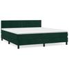 Box Spring Bed with Mattress Dark Green 160 x 200 cm Velvet