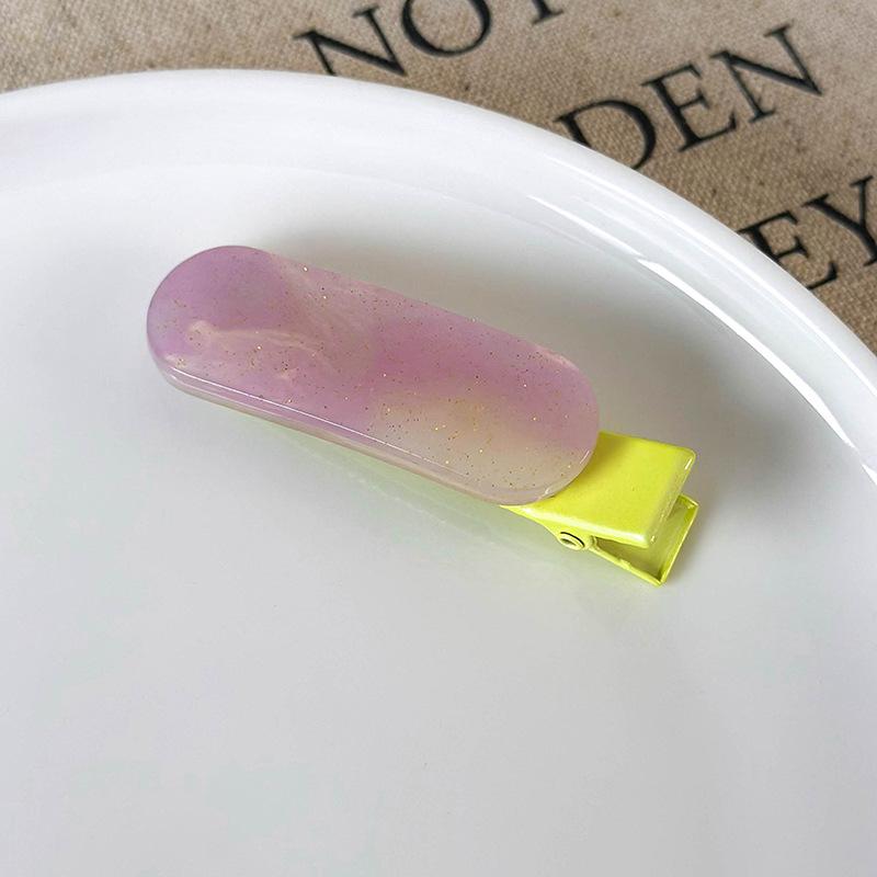 

Shining Colorful Arc-shaped Ellipse Traceless Hair Clips Seamless Clip Makeup Hairpin for Womens Girls Sweet Barrettes Headdress