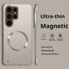 Ultra-Thin Metallic Paint For Magsafe Magnetic Case For Samsung Galaxy S25 Ultra S25 S24 S23 S22 Plus Ultra Borderless Cooling Cover