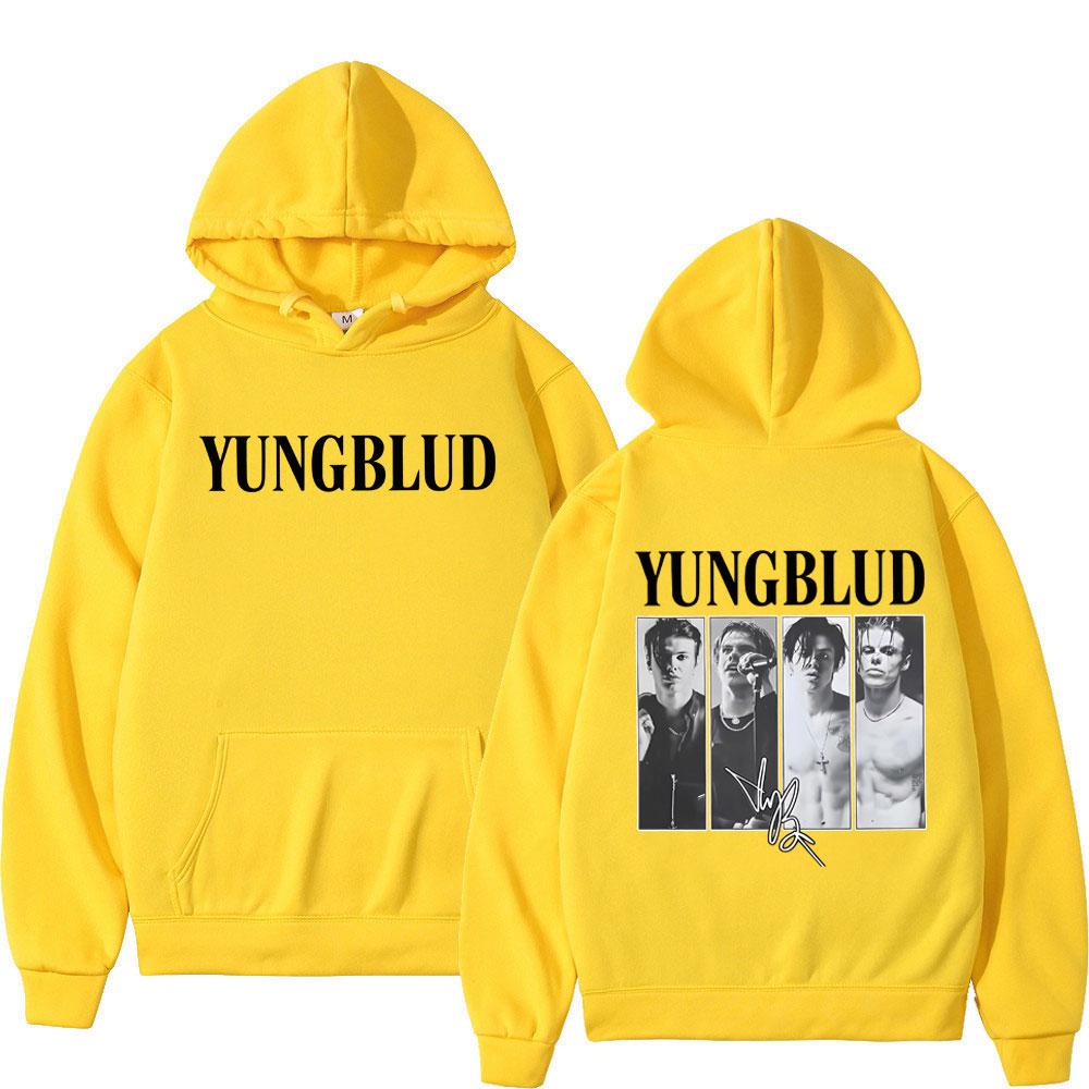 IDOLS Tour 2025 Yungblud Signature Gothic Vintage Graphic Hoodie Women Long-sleeved Loose Hip-hop Punk Sweatshirt Streetwear