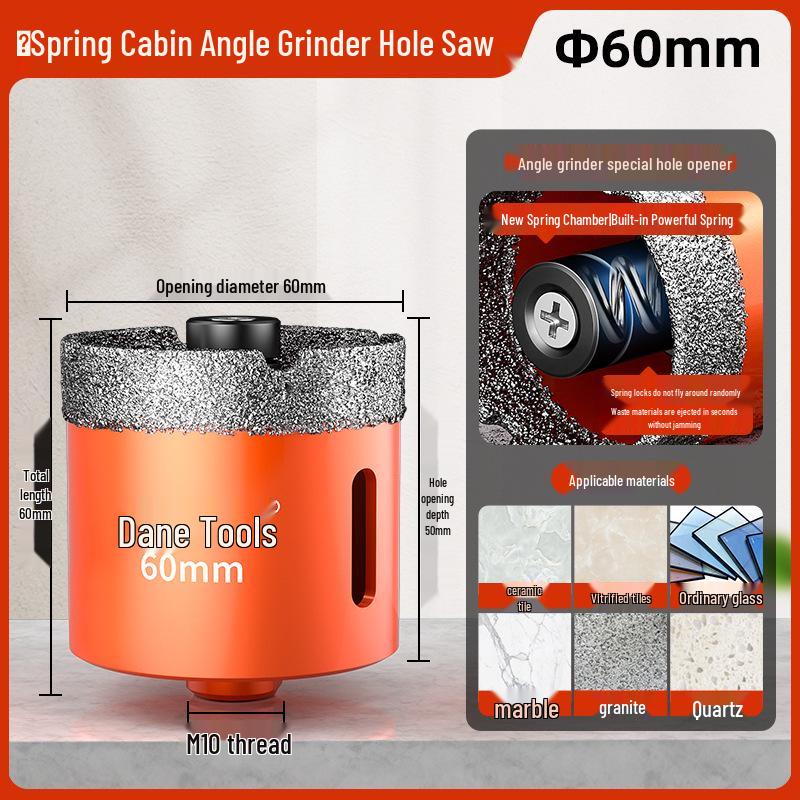 Dane Spring Tile and Stone Hole Enlarging Tool for Dry Cutting