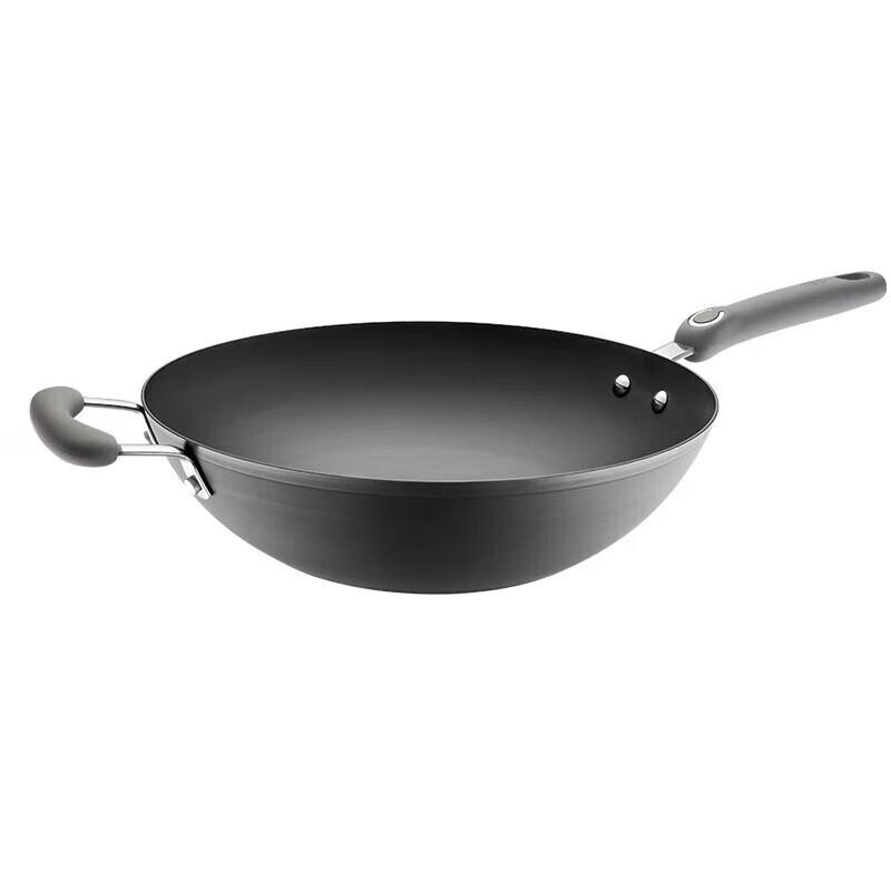 ASD 32CM Uncoated Cast Iron Wok